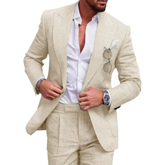 Eleganter Hochzeitsgastanzug Für Herren | Tailliert in Khaki