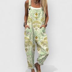Briony | Geblümter Vintage Overall in Mehrfarbig
