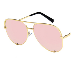 Aviator Sonnenbrille Verspiegelten Gläsern für Damen in Rosa