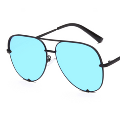 Aviator Sonnenbrille Verspiegelten Gläsern für Damen in Blau