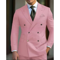 Herren Moderne und Bequem Hochzeitsgast Anzug  | Zweiteilig in Rosa