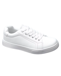 Lässige Lederschuhe in Weiß