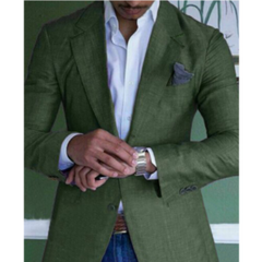 Herren Business Blazerjacke | Slim Fit in Grün