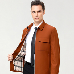 Benno - Stilvolle Jacke - Farbakzent in Braun