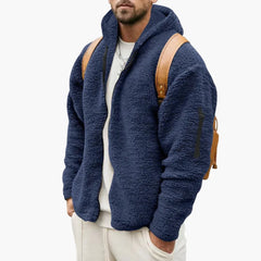 Warm Hoodie Jacke für Herren in Marineblau