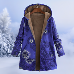 Jasmin - Trendige, warme Kapuzenjacke in Blau