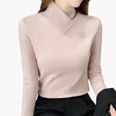 Mara | Eleganter Rollkragenpullover in Beige