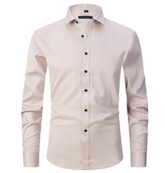 Normand - Langärmliges Hemd - Eleganter Formaler Stil in Creme