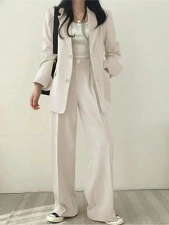 Helena | Damen Regular Fit Anzug Set in Weiß