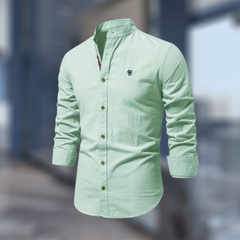 Roland - Trendiges langärmeliges Poloshirt für Herren in Hellgrün