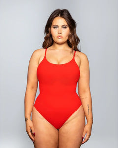 Alejandra® | Einteiliger Badeanzug für Damen in Rot