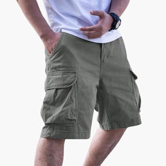 Herren Sommer Cargo Shorts mit Taschen und Reißverschlussverschluss in Litchgoen