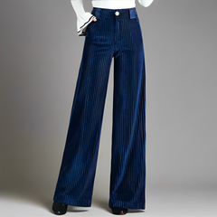 Victorine - Gerade geschnittene Damenhose in Blau