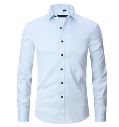 Normand - Langärmliges Hemd - Eleganter Formaler Stil in Hellblau