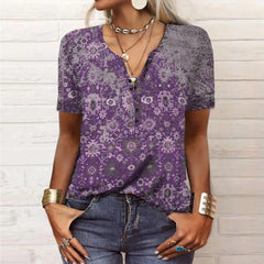 Selene - Elegante Sommerbluse in Violett
