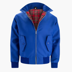 Rippbündchen Harrington Jacke für Herren in Königsblau