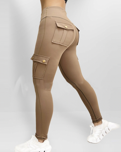 Ursula - Damen Stretch- Leggings mit Cargo-Taschen