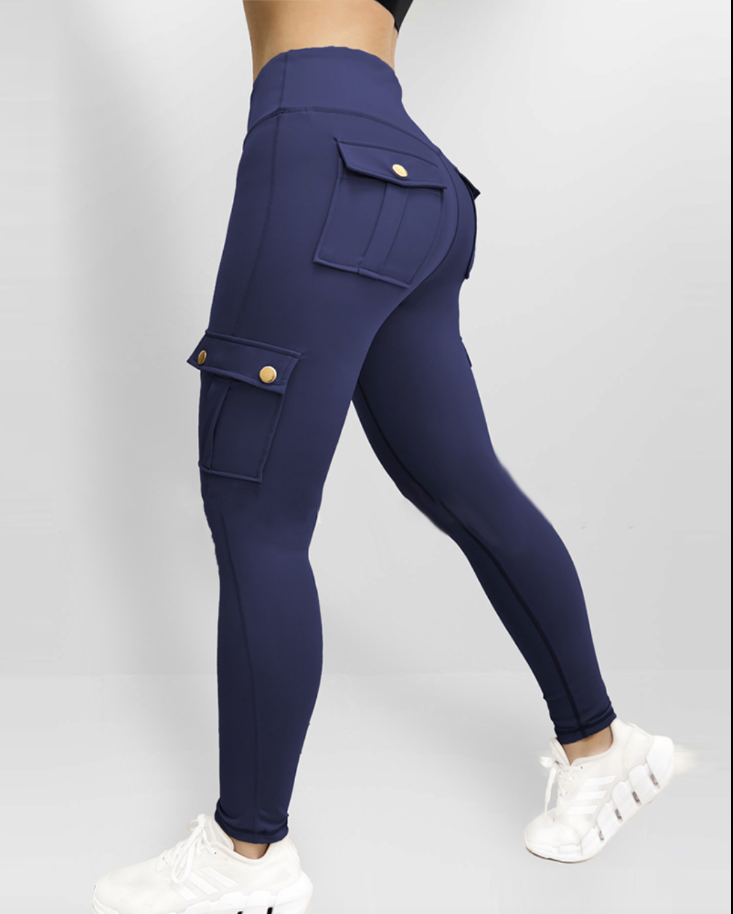 Ursula - Damen Stretch- Leggings mit Cargo-Taschen