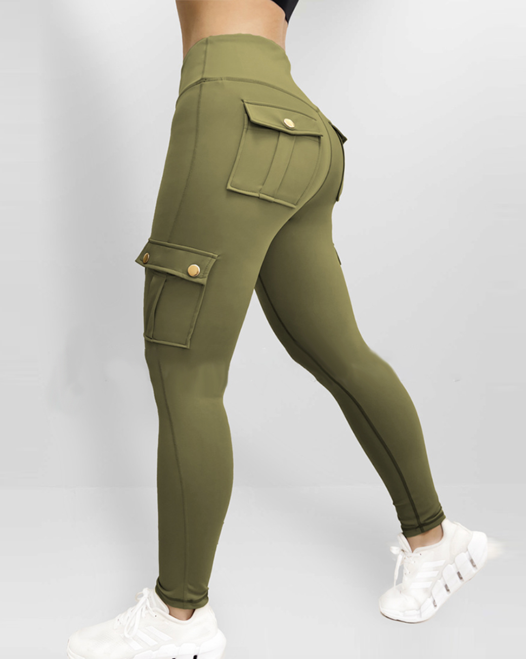 Ursula - Damen Stretch- Leggings mit Cargo-Taschen