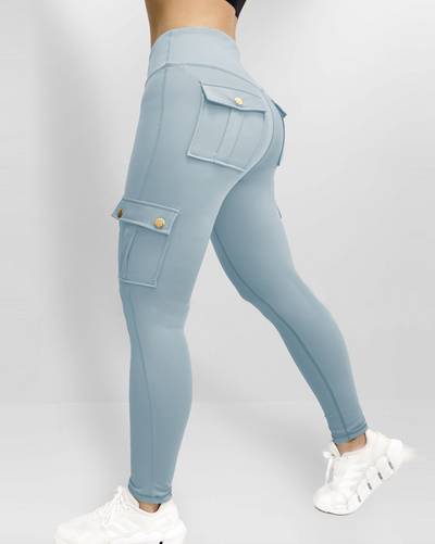 Ursula - Damen Stretch- Leggings mit Cargo-Taschen