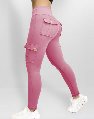 Ursula - Damen Stretch- Leggings mit Cargo-Taschen