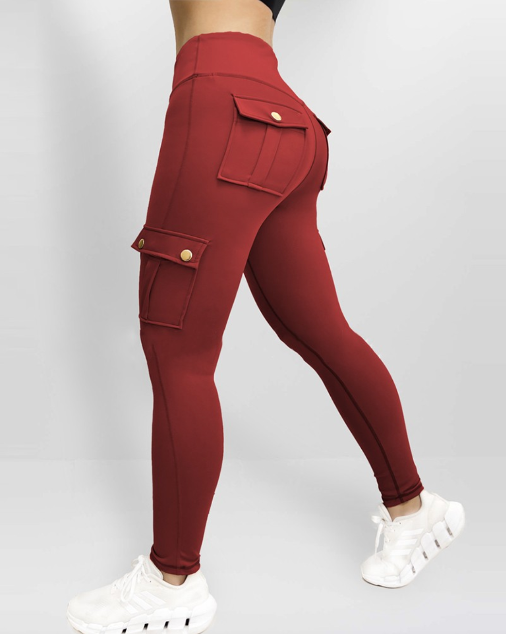 Ursula - Damen Stretch- Leggings mit Cargo-Taschen