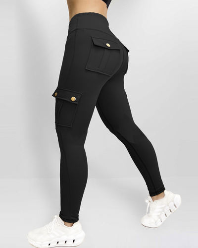 Ursula - Damen Stretch- Leggings mit Cargo-Taschen