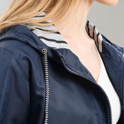 Damen Kapuze Regenjacke | Lange