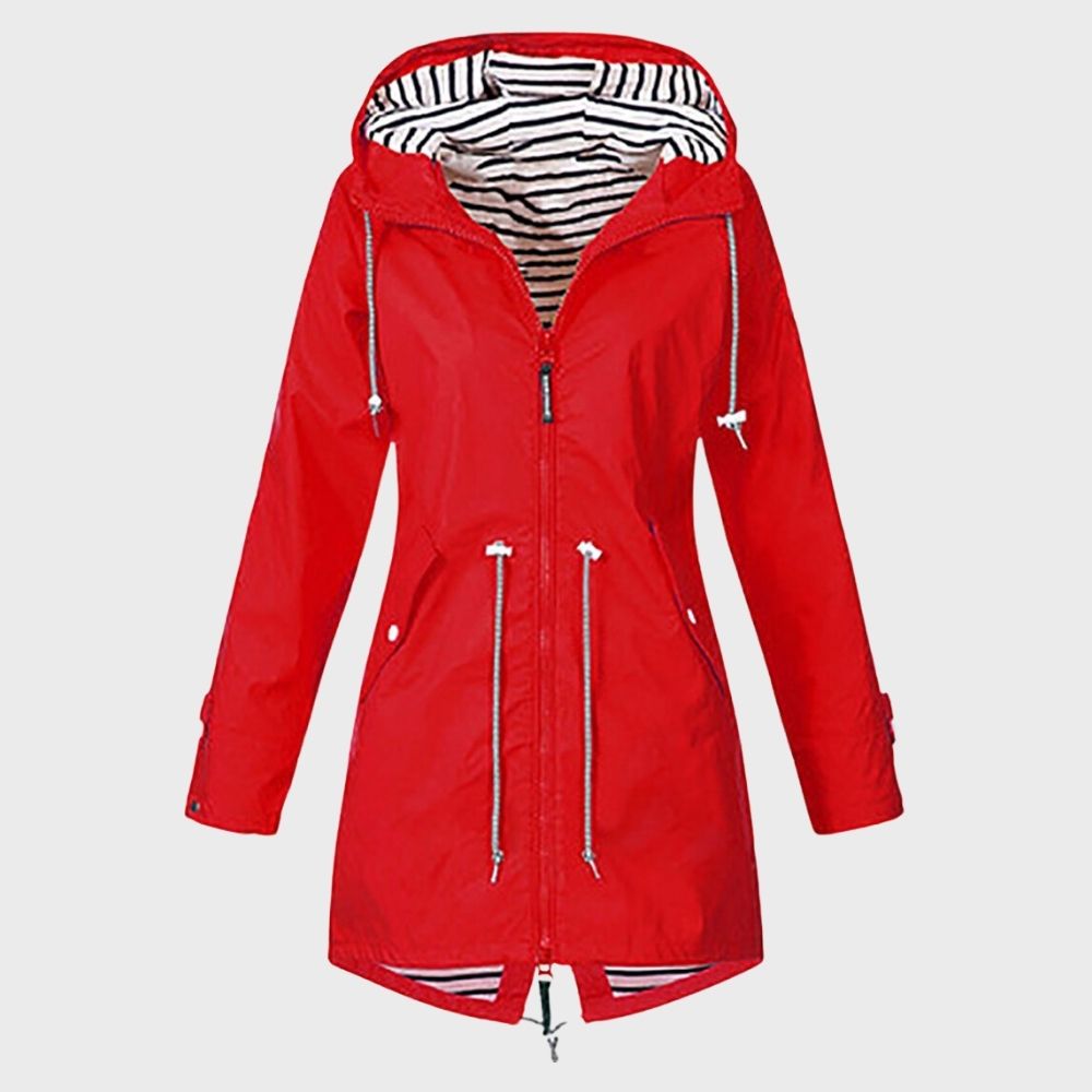 Damen Kapuze Regenjacke | Lange