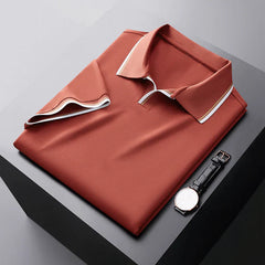 Reginald | Weiter Kragen Regular-Fit Poloshirt in Rot