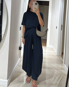 Valeria | Zweiteiliges Set in Marineblau