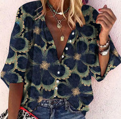 Vanessa | Trendy Boho Casual V Ausschnitt Bluse in CSCX12-0004