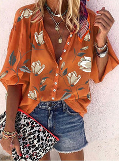 Vanessa | Trendy Boho Casual V Ausschnitt Bluse in CSCX12-0003