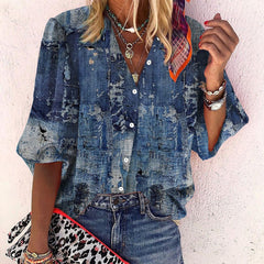 Vanessa | Trendy Boho Casual V Ausschnitt Bluse in CSCX12-0303