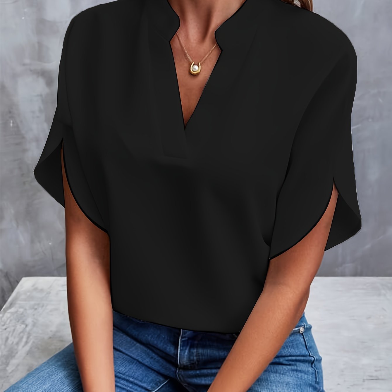 Lesly - Stilvolle Bluse mit V-Ausschnitt für Damen