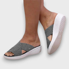 Sana – Bequeme Sommerschlupfsandalen in Grau