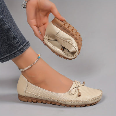 Velurette™ – Elegante Damen Loafer mit Schleifen-Design