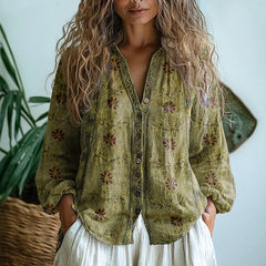 Oriana - Bluse mit weichem Griff in Grün