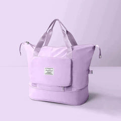 Vielseitige Damen-Reisetasche, geräumig, faltbar, aus Polyester in Lila