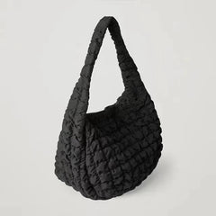 Vielseitige Daunen-Schultertasche für Damen – leichter Reisebegleiter in Schwarz