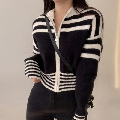 Zip Up mit Kontraststreifen