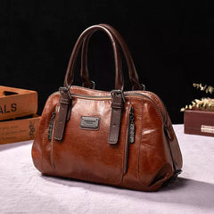 Vintage-Handtasche für Damen – Zeitlose Eleganz – Leder in Braun