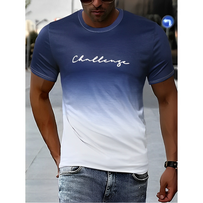 Josiah - Bedrucktes T-Shirt mit Farbverlauf für Herren