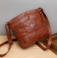 Vintage-Schultertasche für Damen, praktisch aus PU, für den Alltag in Braun | Ausverkauft