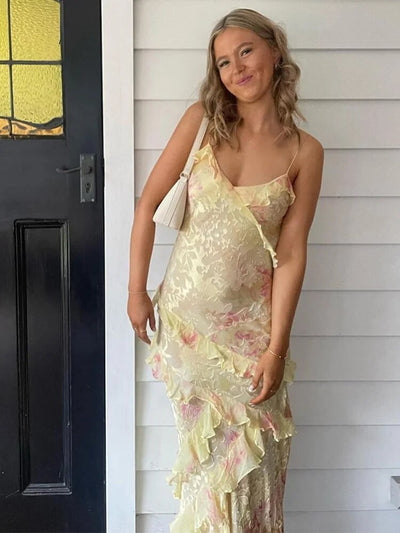 Virginia - Damen Maxikleid mit mehreren Stufen