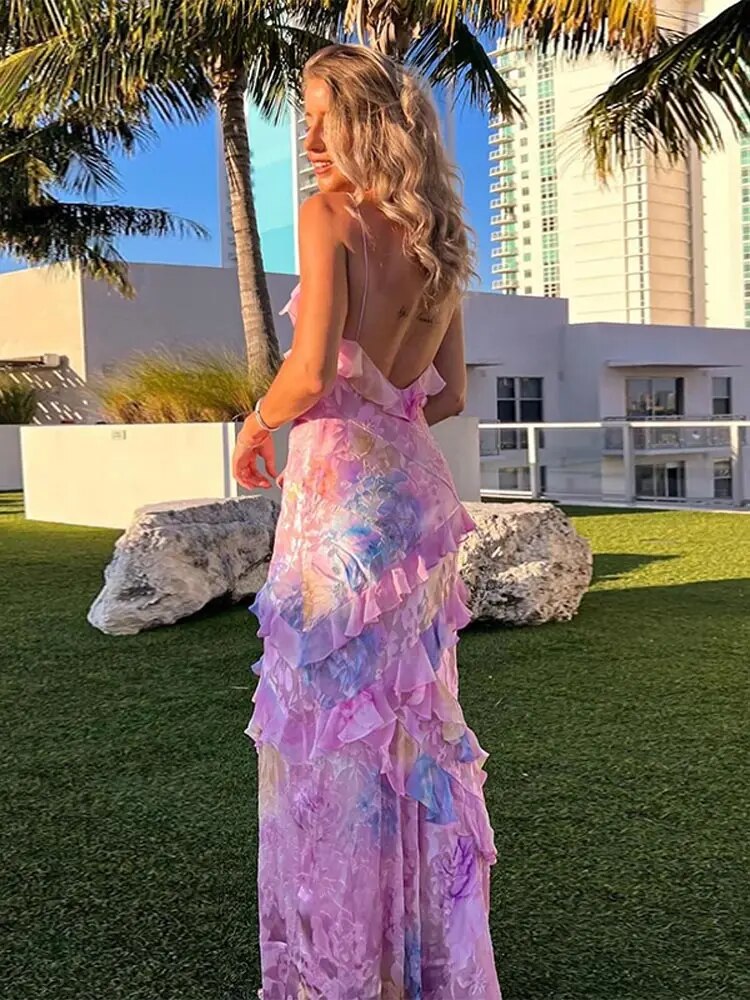 Virginia - Damen Maxikleid mit mehreren Stufen