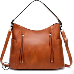 Tessa | Vintage Schultertasche im klassischen und zeitlosen Design in Braun