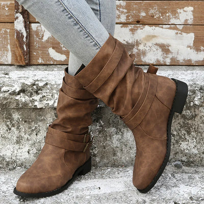 Damen Mittlere Wade Stiefel | Dirndl Schuhe