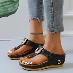 Thelma® | Damensandalen für den Sommer in Schwarz
