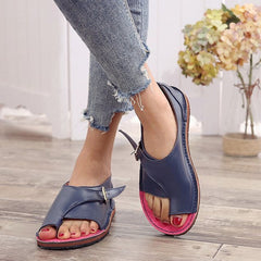 Rosalinda® | Hochwertige und modische Sandalen für Damen in Dunkelblau